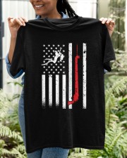 Spearfishing American Flag Spear Fishing Classic T-Shirt apparel-classic-tshirt-lifestyle-front-130
