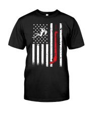 Spearfishing American Flag Spear Fishing Classic T-Shirt front