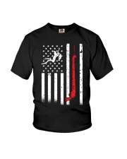 Spearfishing American Flag Spear Fishing Youth T-Shirt tile