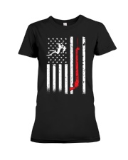 Spearfishing American Flag Spear Fishing Premium Fit Ladies Tee tile