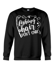 Fishing Hair Don’t Care Lake Funny Crewneck Sweatshirt tile