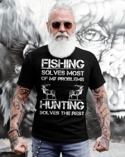 Fishing & Deer Hunting Solve Problems Funny Classic T-Shirt apparel-classic-tshirt-lifestyle-front-268