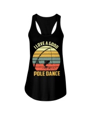I Love A Good Pole Dance Funny Fishing Pun Gag Gift Ladies Flowy Tank tile
