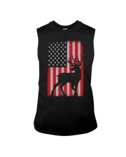 Patriotic American Flag Deer Hunter Sleeveless Tee tile