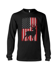 Patriotic American Flag Deer Hunter Long Sleeve Tee tile