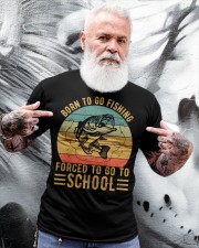Born To Go Fishing Forced To School Classic T-Shirt apparel-classic-tshirt-lifestyle-front-267