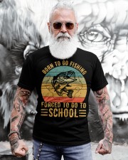 Born To Go Fishing Forced To School Classic T-Shirt apparel-classic-tshirt-lifestyle-front-268