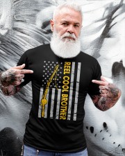 Reel Cool Brother Fishing American Usa Flag Gift For Brother Classic T-Shirt apparel-classic-tshirt-lifestyle-front-267