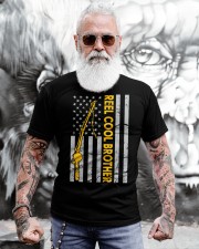 Reel Cool Brother Fishing American Usa Flag Gift For Brother Classic T-Shirt apparel-classic-tshirt-lifestyle-front-268