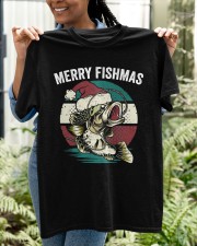 Merry Fishmas Funny Christmas Fishing Lover Fisherman Angler Classic T-Shirt apparel-classic-tshirt-lifestyle-front-130