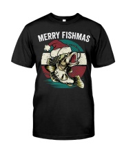 Merry Fishmas Funny Christmas Fishing Lover Fisherman Angler Classic T-Shirt front