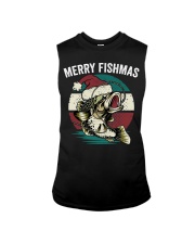 Merry Fishmas Funny Christmas Fishing Lover Fisherman Angler Sleeveless Tee tile