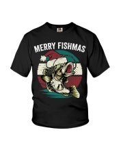 Merry Fishmas Funny Christmas Fishing Lover Fisherman Angler Youth T-Shirt tile