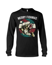 Merry Fishmas Funny Christmas Fishing Lover Fisherman Angler Long Sleeve Tee tile