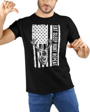 Eat Sleep Hunt Repeat Hunting Hunter Deer American Flag Classic T-Shirt custom-t-shirts-classic-lifestyle-front-212
