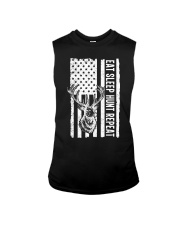 Eat Sleep Hunt Repeat Hunting Hunter Deer American Flag Sleeveless Tee tile