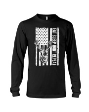 Eat Sleep Hunt Repeat Hunting Hunter Deer American Flag Long Sleeve Tee tile