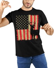 Deer Hunting Vintage Distressed American Flag Classic T-Shirt custom-t-shirts-classic-lifestyle-front-212