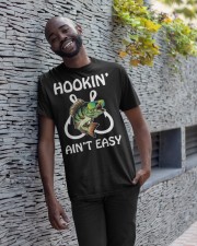 Bass Fishing Hooking Aint Easy Hooker Classic T-Shirt apparel-classic-tshirt-lifestyle-front-33