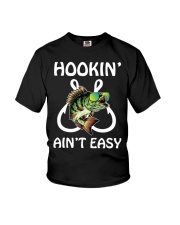 Bass Fishing Hooking Aint Easy Hooker Youth T-Shirt tile