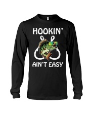 Bass Fishing Hooking Aint Easy Hooker Long Sleeve Tee tile