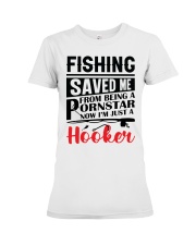 Vintage Fishing Saved Me From Being A Porn Star Premium Fit Ladies Tee tile
