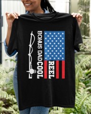 Reel Cool Bonus Dad Fishing Birthday Fathers Gift Classic T-Shirt apparel-classic-tshirt-lifestyle-front-130