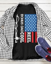 Reel Cool Bonus Dad Fishing Birthday Fathers Gift Classic T-Shirt apparel-classic-tshirt-lifestyle-front-218