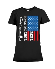Reel Cool Bonus Dad Fishing Birthday Fathers Gift Premium Fit Ladies Tee tile