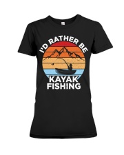 Id Rather Be Kayak Fishing Premium Fit Ladies Tee tile
