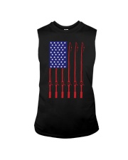 Fathers Day Fishing Flag Gift Sleeveless Tee tile