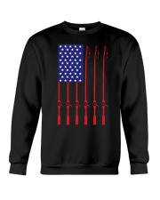 Fathers Day Fishing Flag Gift Crewneck Sweatshirt tile