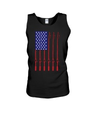 Fathers Day Fishing Flag Gift Unisex Tank tile