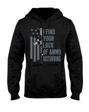 I Find Your Lack Of Ammo Disturbing Gun Joke On Back Zip Hooded Sweatshirt tile