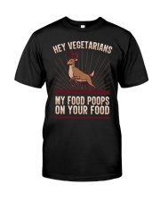 Funny Hunting Saying Deer Hunter I Vegetarian Food Classic T-Shirt front