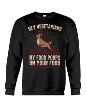 Funny Hunting Saying Deer Hunter I Vegetarian Food Crewneck Sweatshirt tile