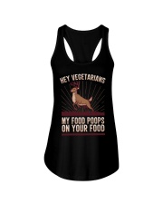 Funny Hunting Saying Deer Hunter I Vegetarian Food Ladies Flowy Tank tile