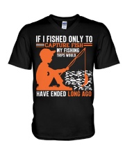 If I Fished Only To Capture Fish My Fishing V-Neck T-Shirt tile