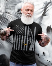 American Flag Fishing Funny Classic T-Shirt apparel-classic-tshirt-lifestyle-front-267