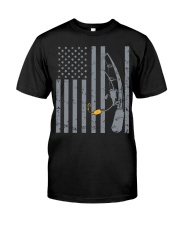 American Flag Fishing Funny Premium Fit Mens Tee tile