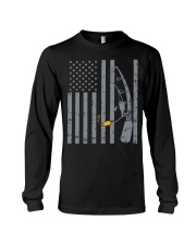 American Flag Fishing Funny Long Sleeve Tee tile