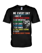 Me Every Day Funny Fishing Tee For Men Fisherman V-Neck T-Shirt tile