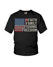 Faith Family Fishing Freedom Youth T-Shirt tile