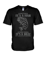 Sometimes It's A Fish Other Times It's A Buzz Shirt V-Neck T-Shirt tile