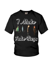 Funny Fly Tying Gift For Fly Fisherman Fishing Gear Youth T-Shirt tile