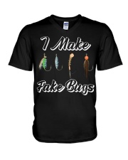 Funny Fly Tying Gift For Fly Fisherman Fishing Gear V-Neck T-Shirt tile