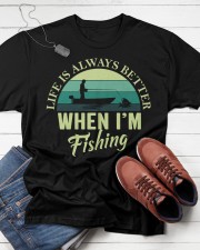 Vintage Life Is Always Better When I’m Fishing Lucky Fishing Classic T-Shirt apparel-classic-tshirt-lifestyle-front-216