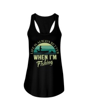 Vintage Life Is Always Better When I’m Fishing Lucky Fishing Ladies Flowy Tank tile