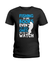 Fishing Is Like Boobs Cute Fishing Shirts Funny Gift Tank Top Ladies T-Shirt tile