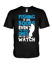 Fishing Is Like Boobs Cute Fishing Shirts Funny Gift Tank Top V-Neck T-Shirt tile